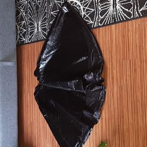 Black shiny skirt